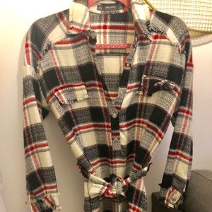 ZARA PLAID FLANNEL DRESS